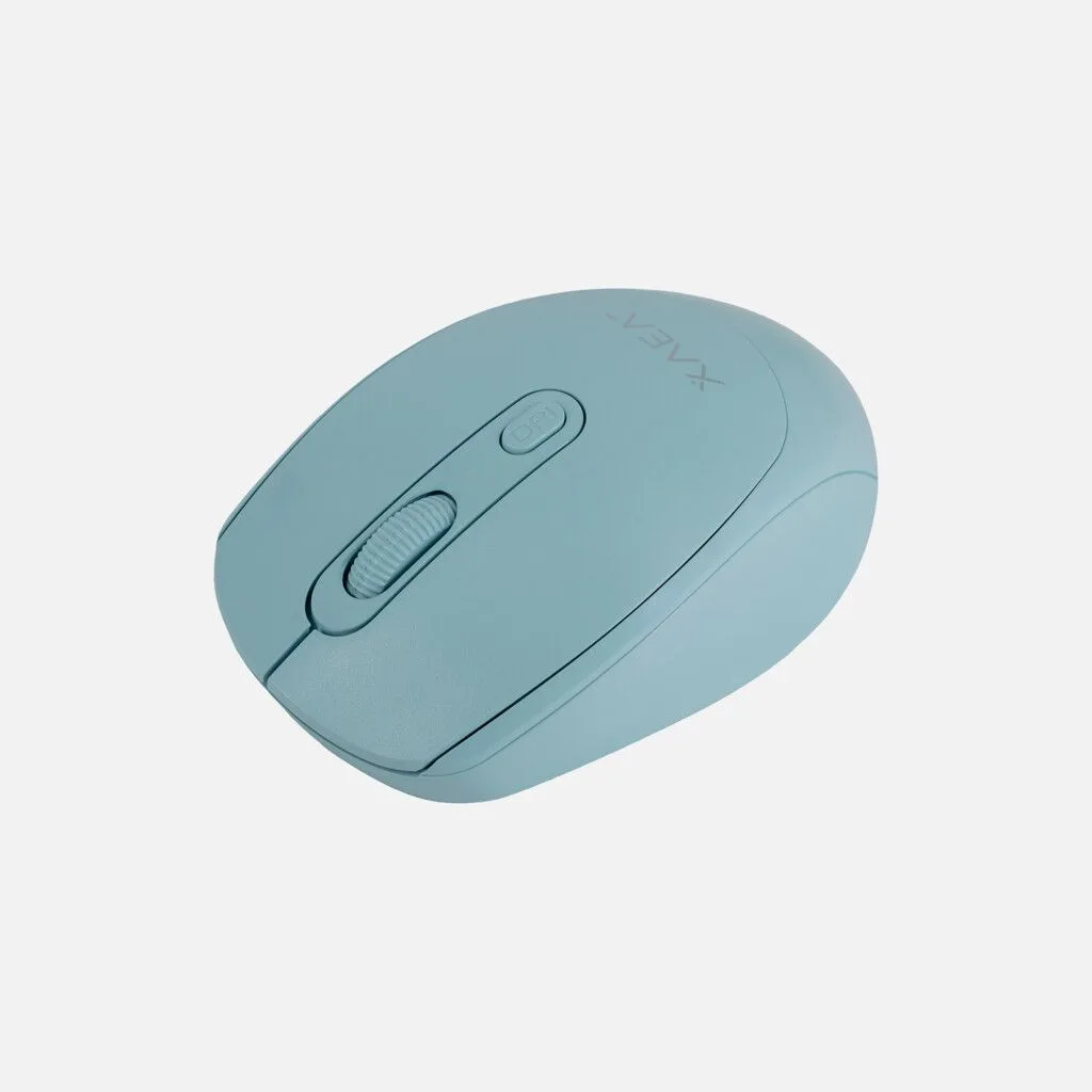 Mouse Inalambrico + Bt Recargable MODX-00DV – Xaea – Celeste