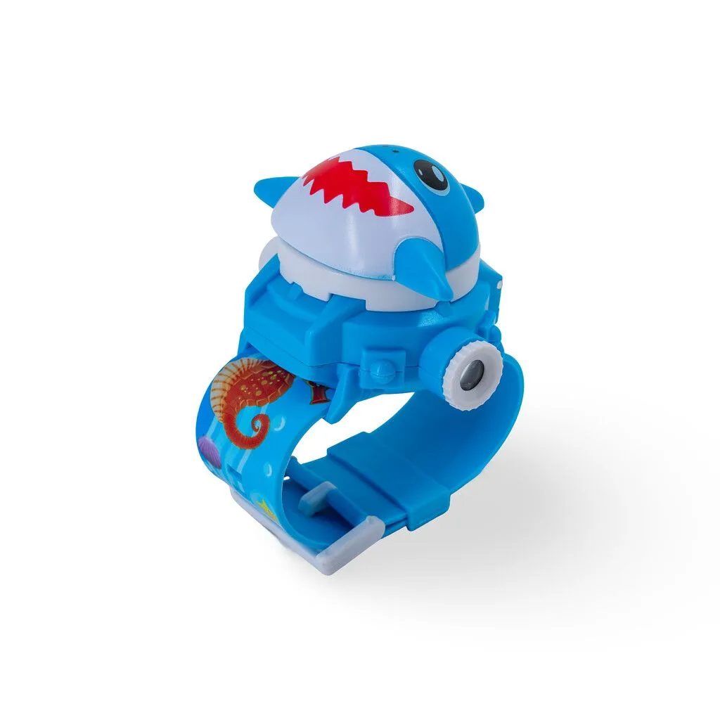Reloj Infantil con Proyector Tiburon MODV-00I4 – Varios – Azul