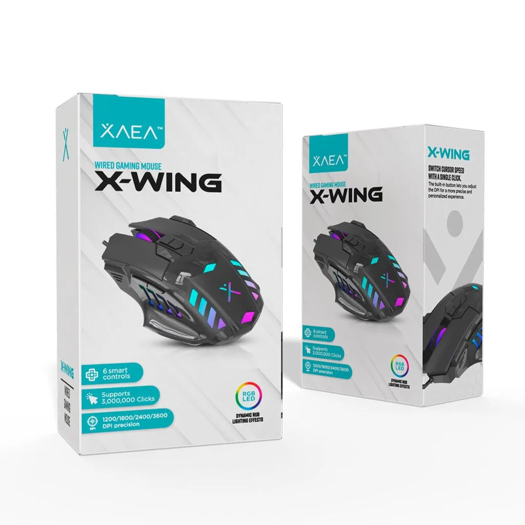 Mouse Gamer MODX-053 X-wing – Xaea – Negro