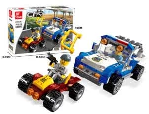 Encastrable Policias y LADRONES-4 X 4-197 Piezas JDMZ-115 – Zumo – Azul