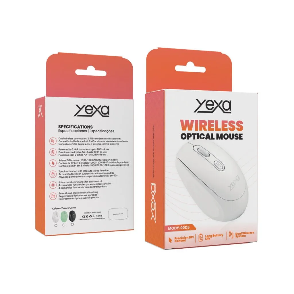 Mouse Inalambrico MODY-00DS – Yexa – Verde