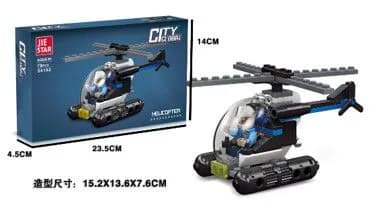 Encastrable Policias Helicoptero 78 Piezas JDMZ-116 – Zumo – Azul